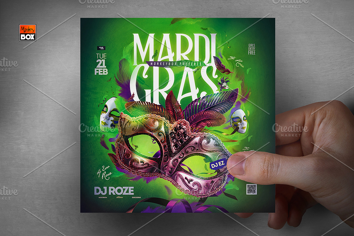 Flyer Mardi Gras, a Flyer Template by MonkeyBOX (Photo 3 of 3)