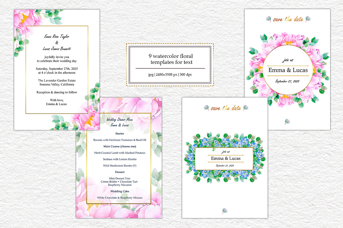 Watercolor Flower Garden Collection, an Illustration by SunnJaneArt (Photo 11 of 14)