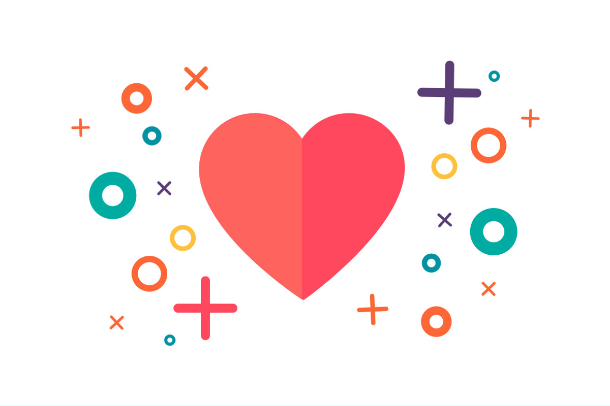 Vector Particles + Heart, a Graphic by The Little Labs