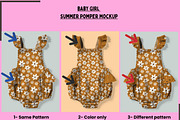 Baby Girl Summer Romper Mockuup, a Hoody Mockup by Nora Gad (Thumbnail 3 of 22)