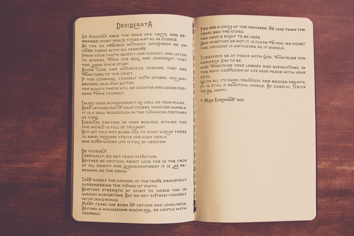 Desiderata, a Font by Tortugastudios (Photo 8 of 8)