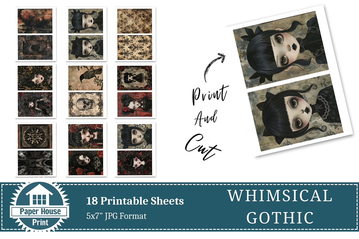 Whimsical Gothic Mixed Media Papers, an Illustration by NiiiNArt (Photo 6 of 8)
