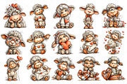 Funny Valentine Sheep Clipart, an Illustration by Craft Nest (Thumbnail 11 of 11)