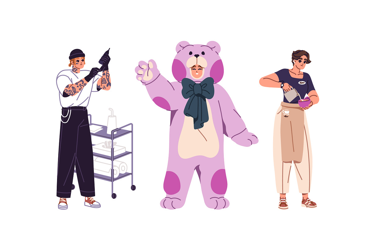 People of different professions set, a Work Illustration by PaperTrident (Photo 7 of 22)