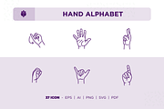 Hand Alphabet A to Z and 0 to 10, an Icon by Pathlord (Thumbnail 3 of 8)