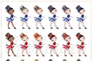 Cheerleader Hand Drawn Clipart, a Sport Illustration by Masha  Studio (Thumbnail 8 of 12)