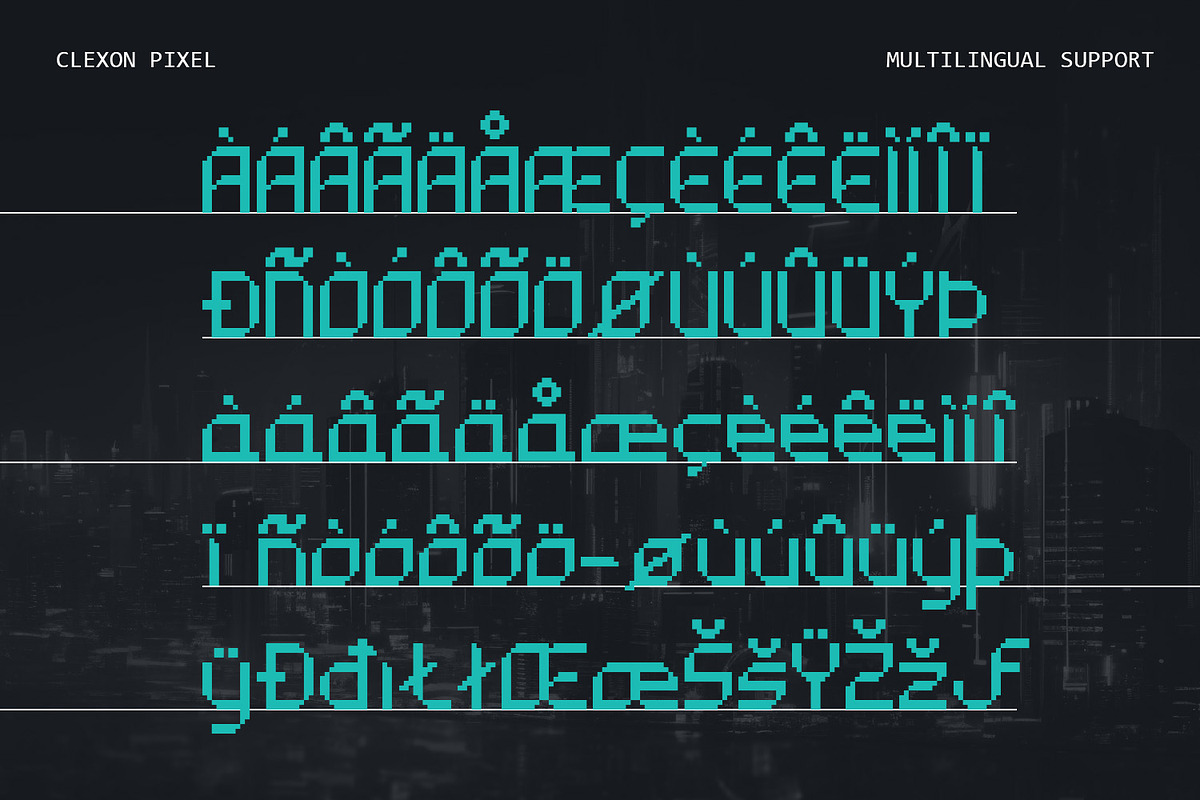 Clexon Pixel - Geometric 8Bit Font, a Sans Serif Font by CuratedType Studio (Photo 9 of 11)