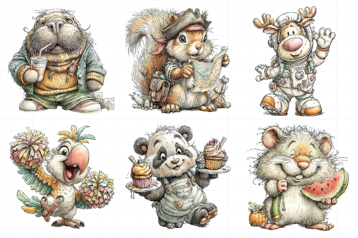 Quirky Animals Clipart, an Illustration by Daily.Designs (Photo 5 of 5)