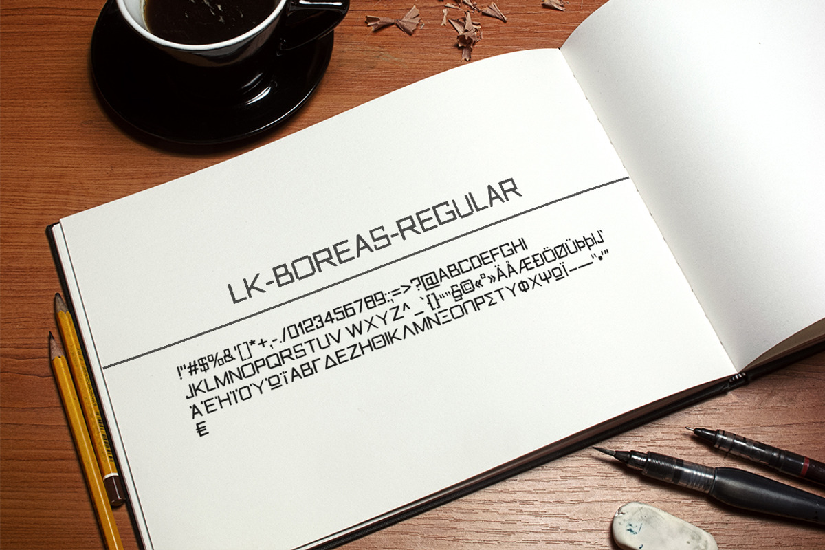 Boreas Square Display Font preview 2