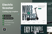 Scooter Electric Landing Page, a Landing Page Template by SLAB! Design (Thumbnail 1 of 5)