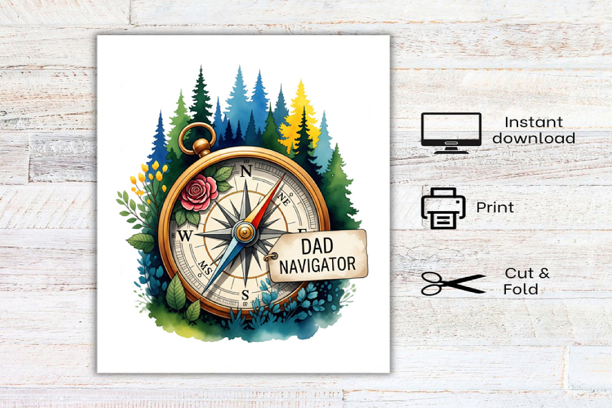 Outdoorsy Dad Father's Day Clipart, a Seasonal Illustration by Canvas Craft (Photo 8 of 8)