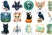 18 Gothic Clipart, a Decorative Illustration by Pati Charm Studio (Thumbnail 2 of 8)
