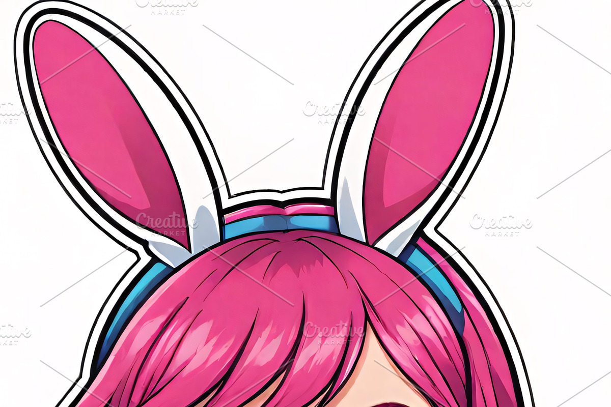 Bunny Girl Stickers — 50 PNG, a Person Illustration by ETARA by Mea Hau (Photo 15 of 17)