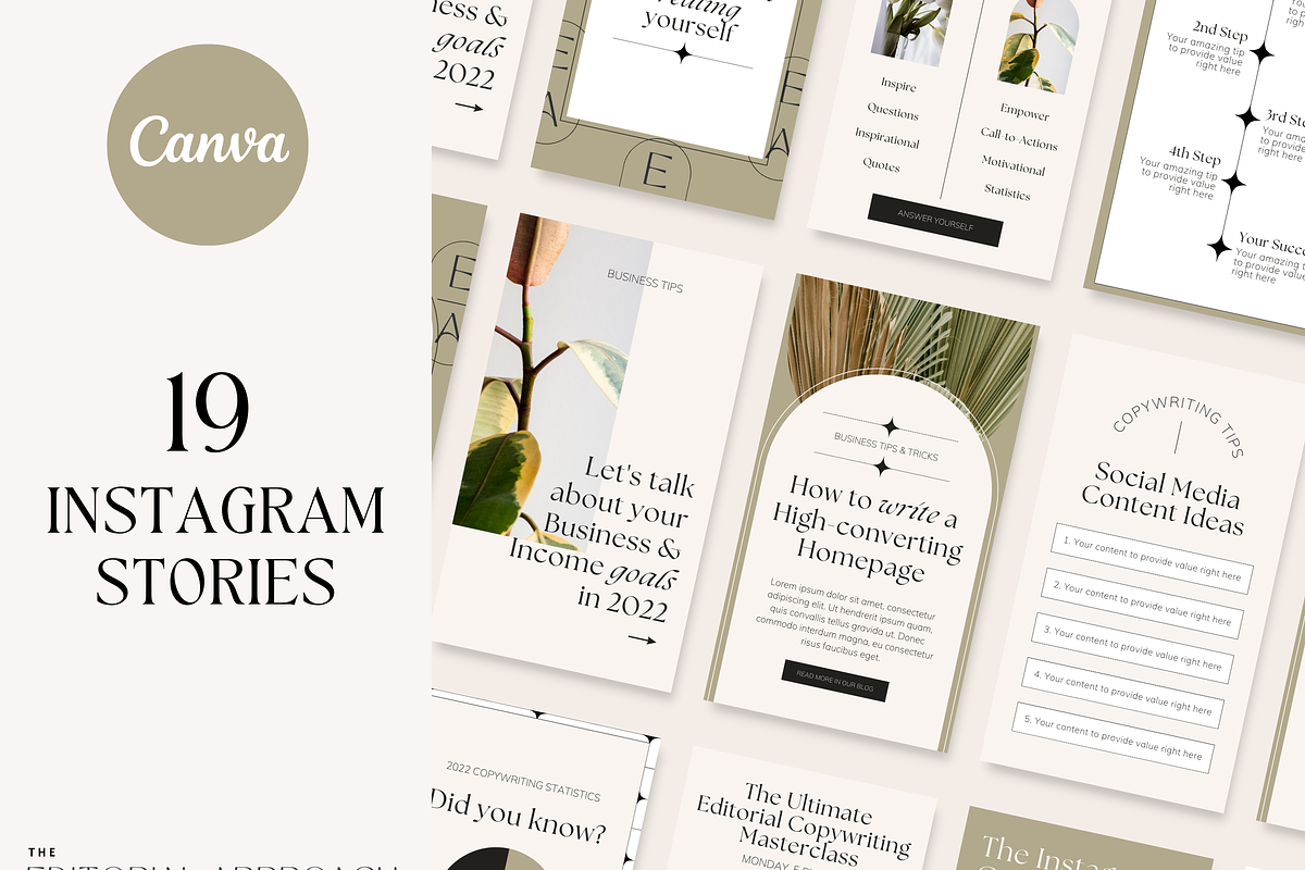 Instagram Story Templates Luxe Canva, a Social Media Template by HerstedHertz (Photo 1 of 7)