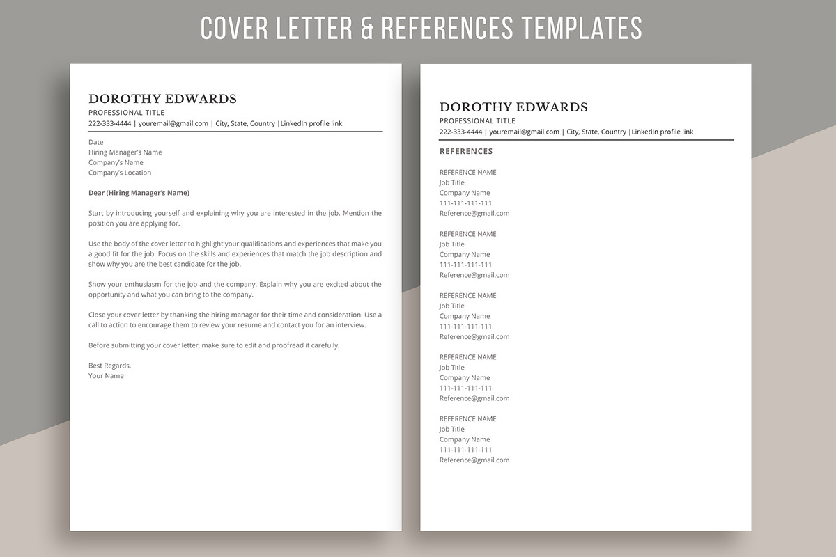 ATS Resume Template | CV Template, a Resume Template by aivos (Photo 3 of 6)