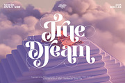 True Dream | Stylistic Display, a Serif Font by Pentagonistudio (Thumbnail 1 of 11)
