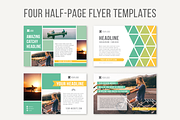 Four Half-Page Flyer Templates, a Templates & Theme by Joanna Haecker (Thumbnail 1 of 5)