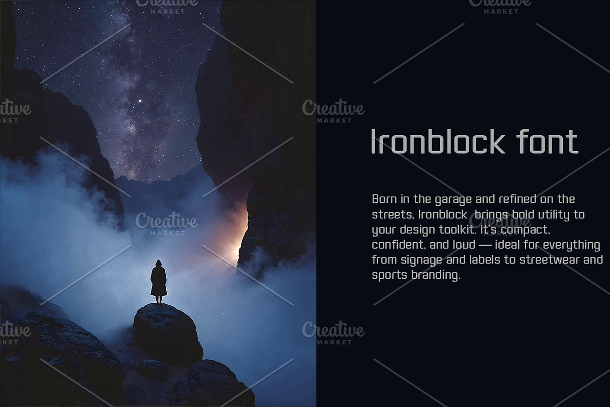 Ironblock font-Regular-0115-25, a Font by canve (Photo 2 of 2)