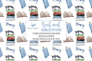 Seamless Watercolor Book Patterns, a Pattern Graphic by Winged Graphics (Thumbnail 1 of 4)