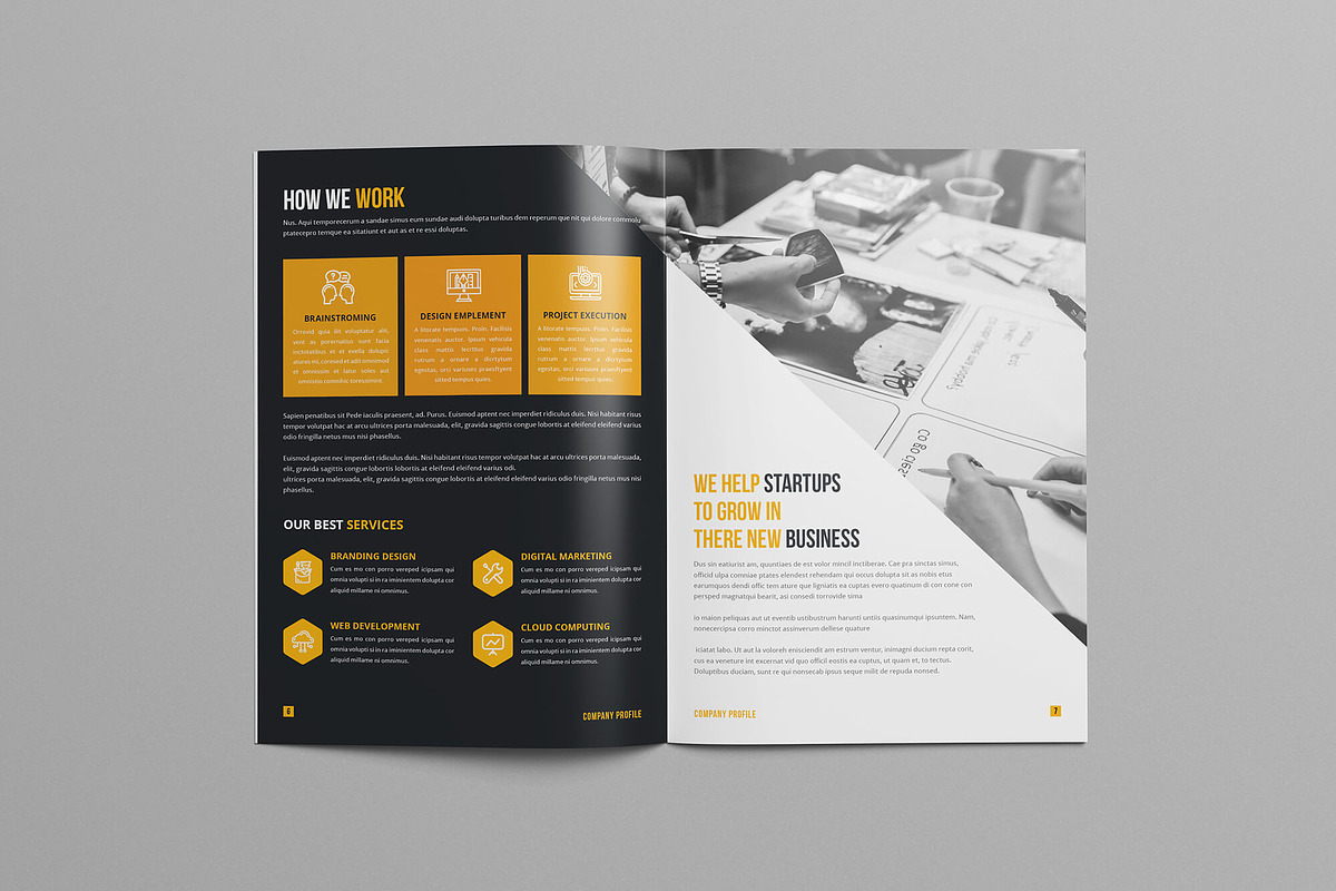 Company Profile Brochure Template, a Brochure Template by Divergent Studio (Photo 4 of 9)