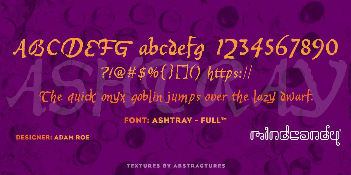 Ashtray™, a Font by MINDCANDY (Photo 2 of 2)