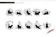 Magic Black Cats vector bundle, an Illustration by Brandianna (Thumbnail 5 of 10)
