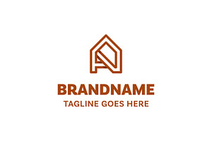 Letter A Home Line Logo, a Branding & Logo Template by Pray Art Design Studio