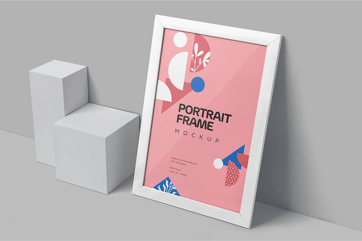 Portrait Frame Mockups, an Advertising Mockup by megostudi0 (Photo 2 of 6)