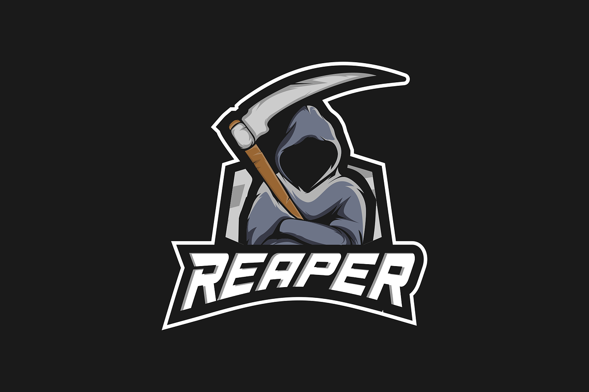 Reaper Mascot Esports Logo Vector, a Branding & Logo Template by Jhon.aburame