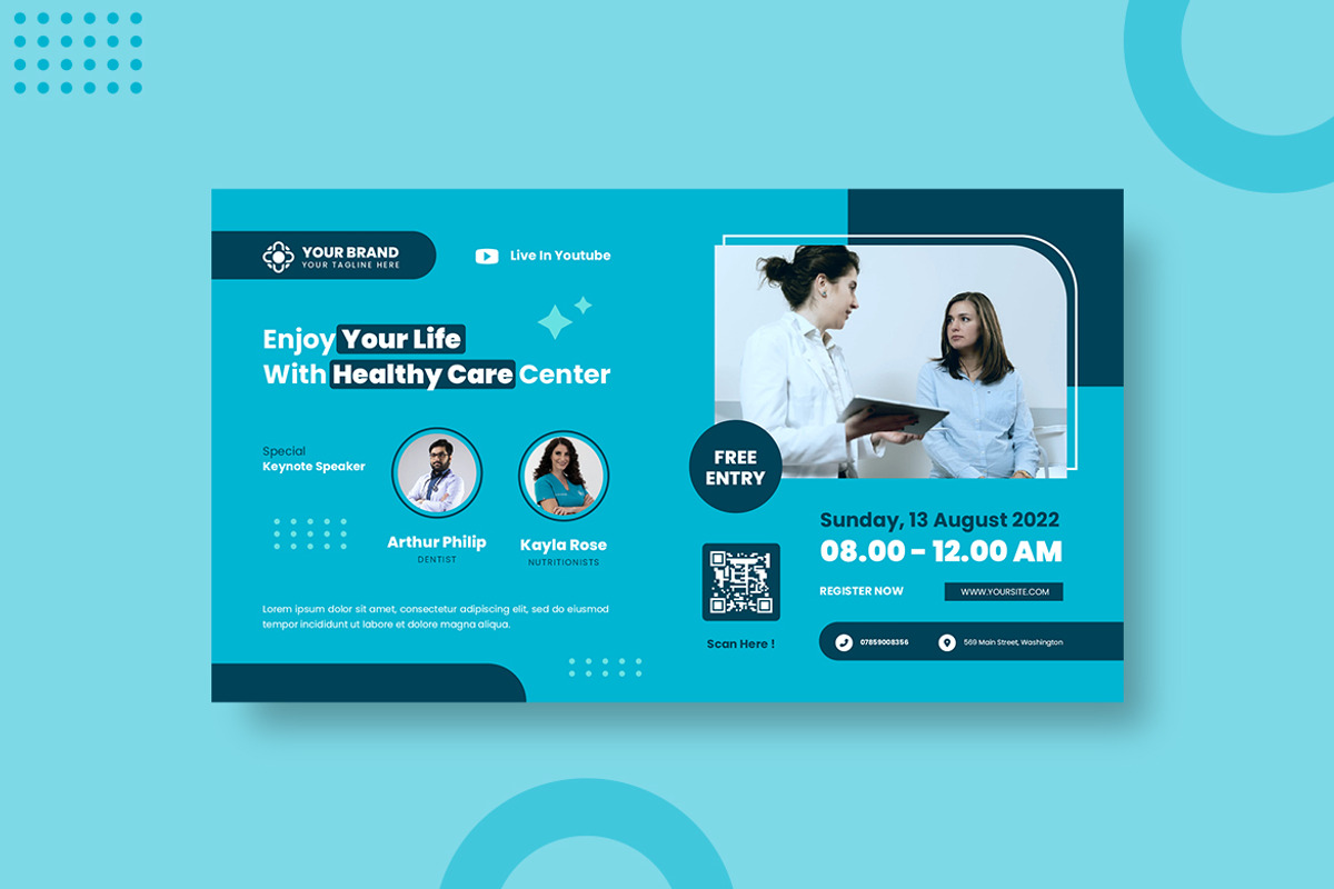 Healthy Care Digital Poster, a Templates & Theme by MikroType Std (Photo 3 of 4)
