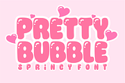 Pretty Bubble - Cute Springy Font, a Sans Serif Font by KiddoGlyphs Studio (Thumbnail 1 of 5)