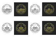 44 Linear City Badges, an Outline Icon by Kursat Unsal (Thumbnail 16 of 25)