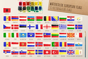 Watercolor European Flags, an Object Graphic by Kitiri Space (Thumbnail 2 of 4)