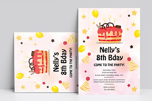 Birthday Party Invitation Template, a Flyer Template by MightyDesign