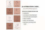 Minimalistic Affirmation Card Deck, a Design Template by Digital By Nikoleta (Thumbnail 3 of 9)