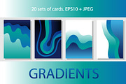 Gradients. 20 Sets of Colorful Cards, a Card Template by Svetlana Kononova (Thumbnail 2 of 5)