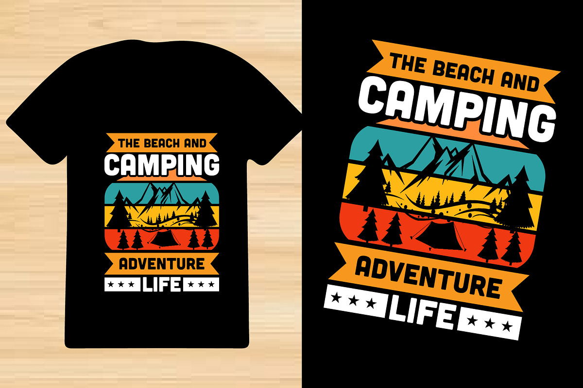 Camping T-Shirt Design Bundle, an Object Graphic by Creativeshirt (Photo 4 of 5)