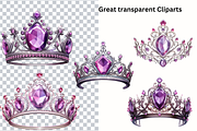 Amethyst Tiara Clipart, a Decorative Illustration by Paper Artsthetics (Thumbnail 2 of 5)