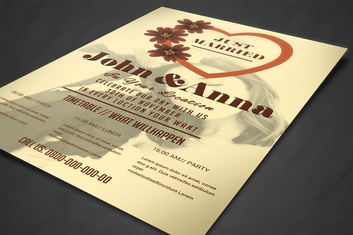 Wedding Invitation Card, a Card Template by AfzaalGraphics (Photo 2 of 4)