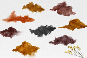 Fall Colors - 16 Watercolor Shapes