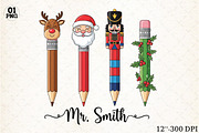 Christmas Pencils Png,teacher, an Illustration by Libby Wishes (Thumbnail 1 of 5)