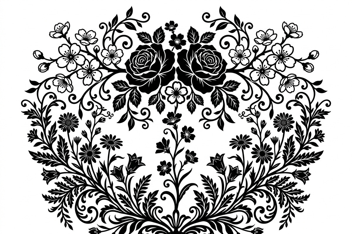 50 Elegant Floral Ornate Silhouette, a Decorative Illustration by Amazin_art (Photo 7 of 30)