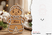 Personalized Gingerbread Ornaments, a Decorative Illustration by svgocean (Thumbnail 6 of 14)