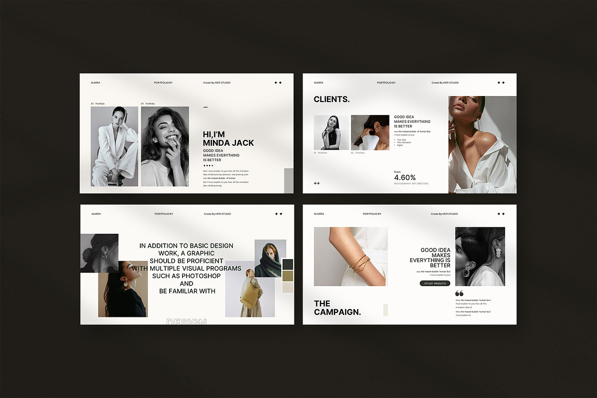 Minimal Portfolio Presentation, a Presentation Template by KreateTribe (Photo 2 of 9)