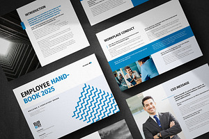 HR Employee Handbook Landscape, a Brochure Template by Pixelpick