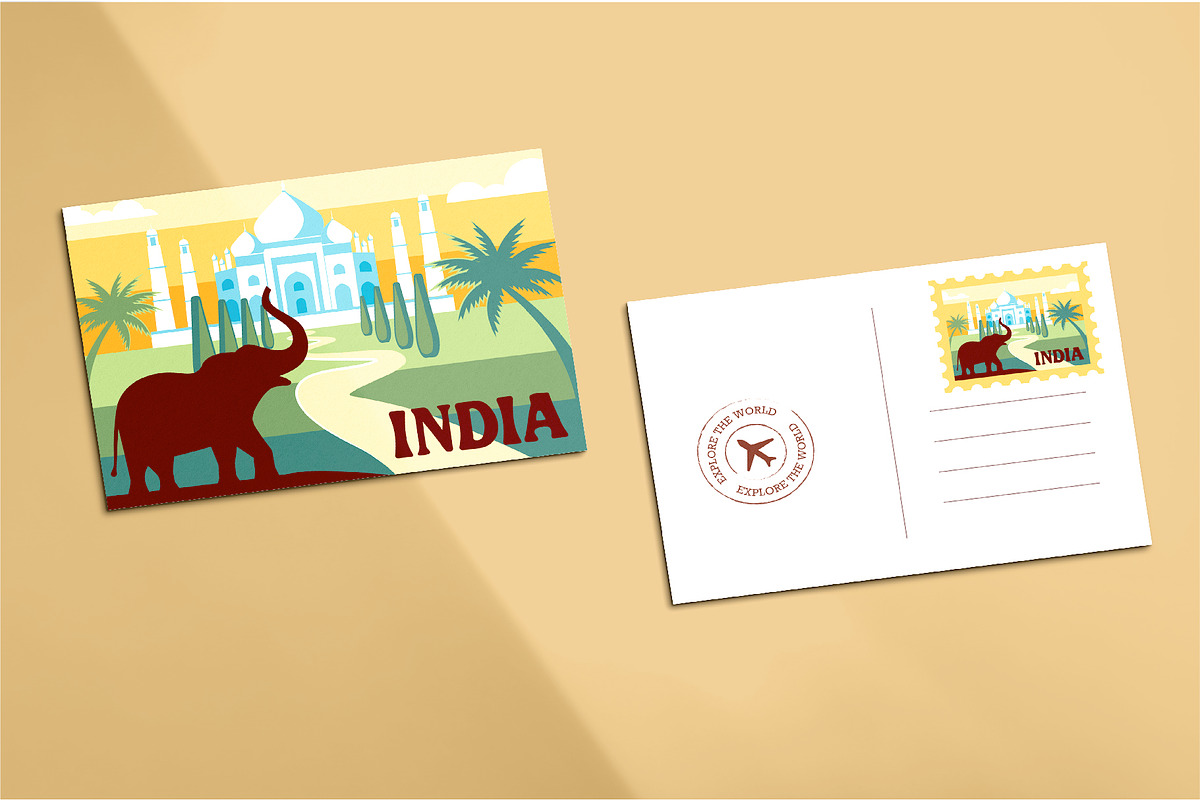 Travel Stickers and Retro Postage, an Object Illustration by Lettering_Logo (Photo 12 of 14)