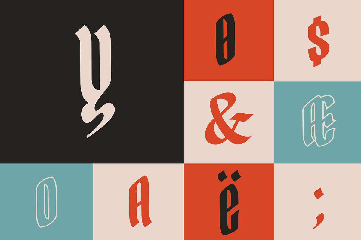 Yerington Typeface, a Blackletter Font by Emyself Design (Photo 10 of 12)