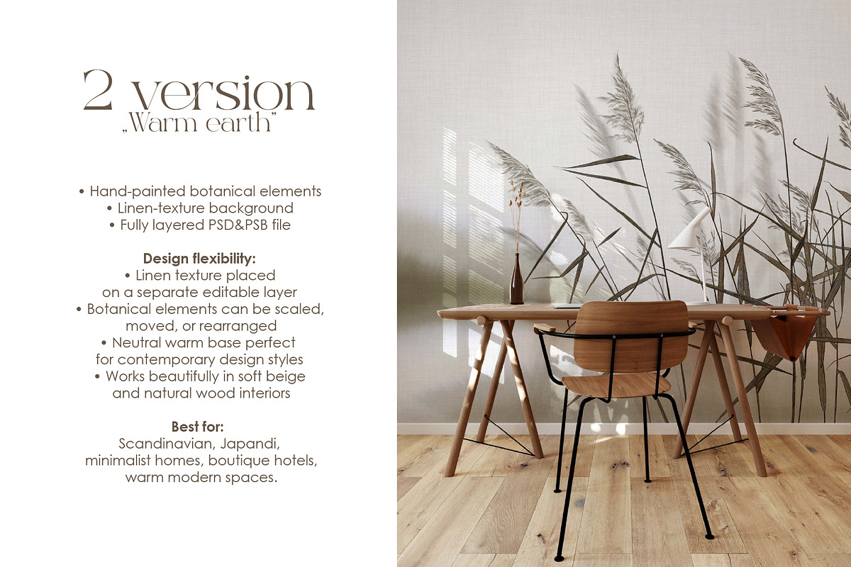 Silent meadow – botanical wall mural, a Wallpaper Graphic by Timofi Art (Photo 6 of 12)