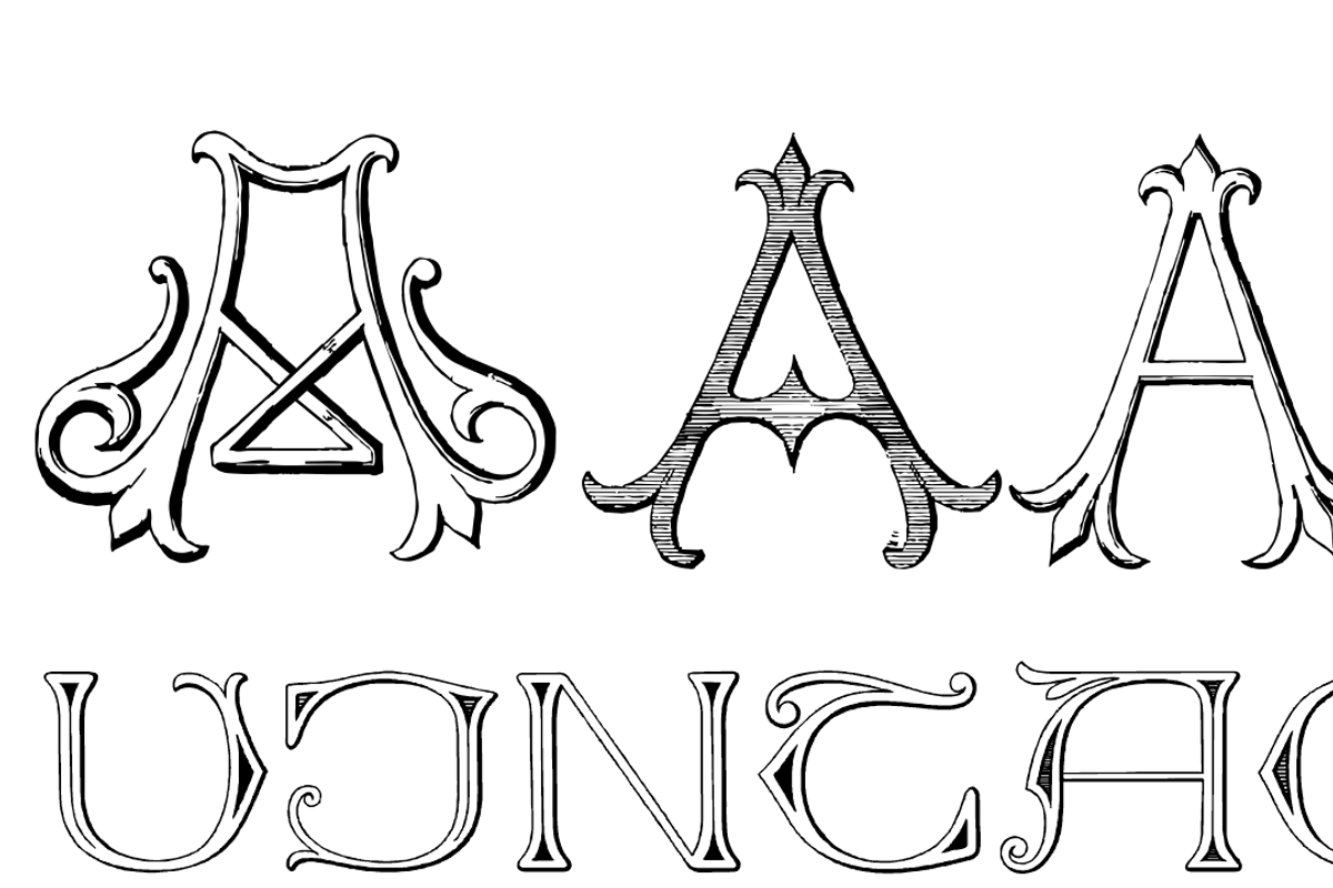 Victorian Alphabets PACK 19 FONTS !!, a Blackletter Font by Intellecta Design (Photo 22 of 48)