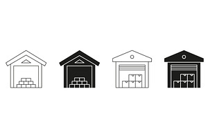Warehouse Storage Icons, an Object Illustration by Gentle Studio